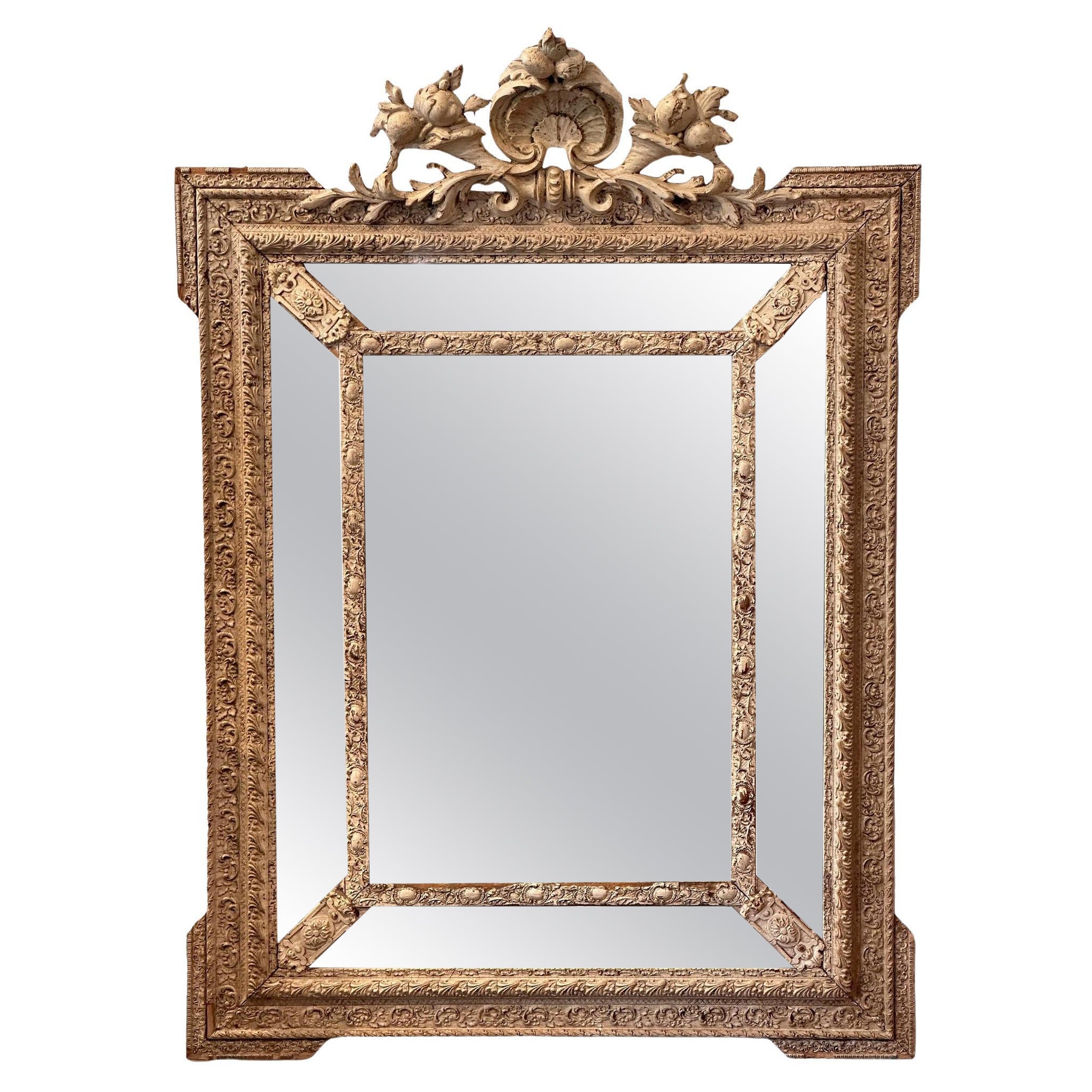 19th Century Carved Italian Mirror For Sale