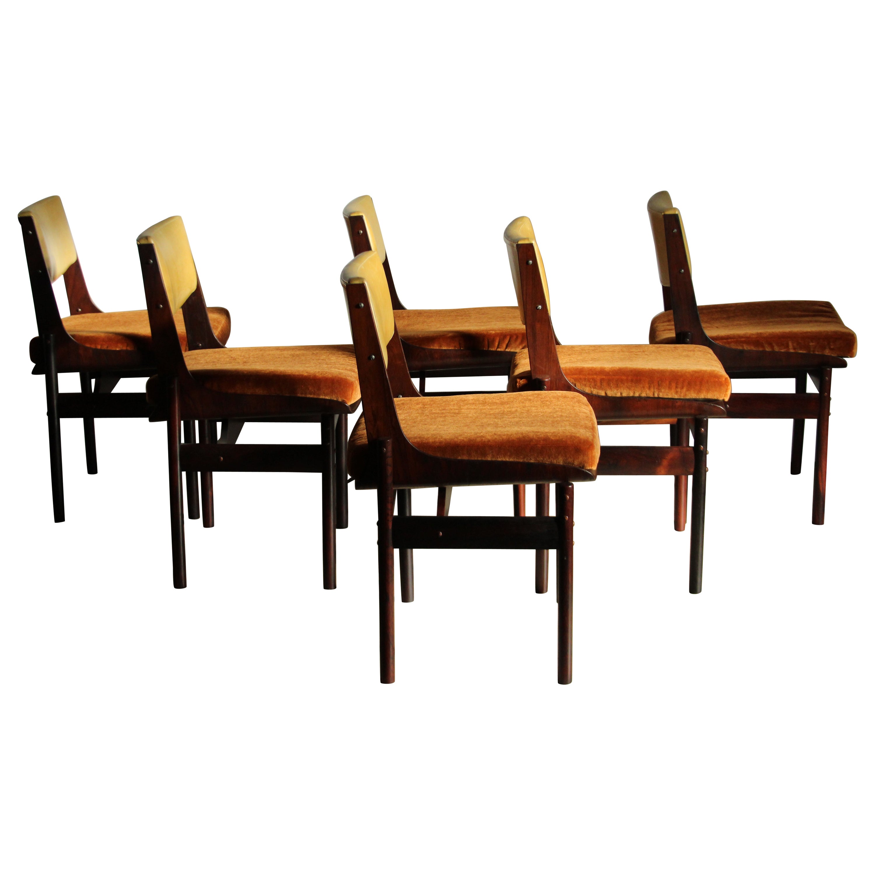 Brazilian Rosewood Dining Chairs Attributed to Jorge Zalszupin, 1950s