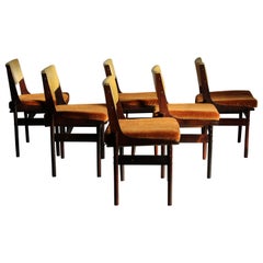 Chaises de salle à manger en palissandre brésilien attribuées à Jorge Zalszupin, années 1950