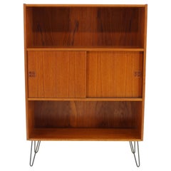 Vintage 1960s Upcycled Bookcase with Sliding Doors, Denmark