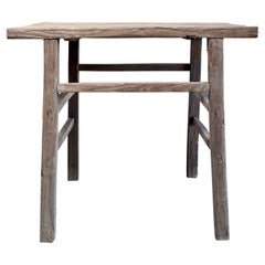 Vintage Elm Wood Console Table