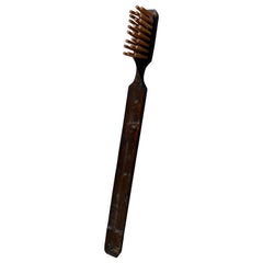 1960 Pop Art Oversized Walnut Wood Toothbrush