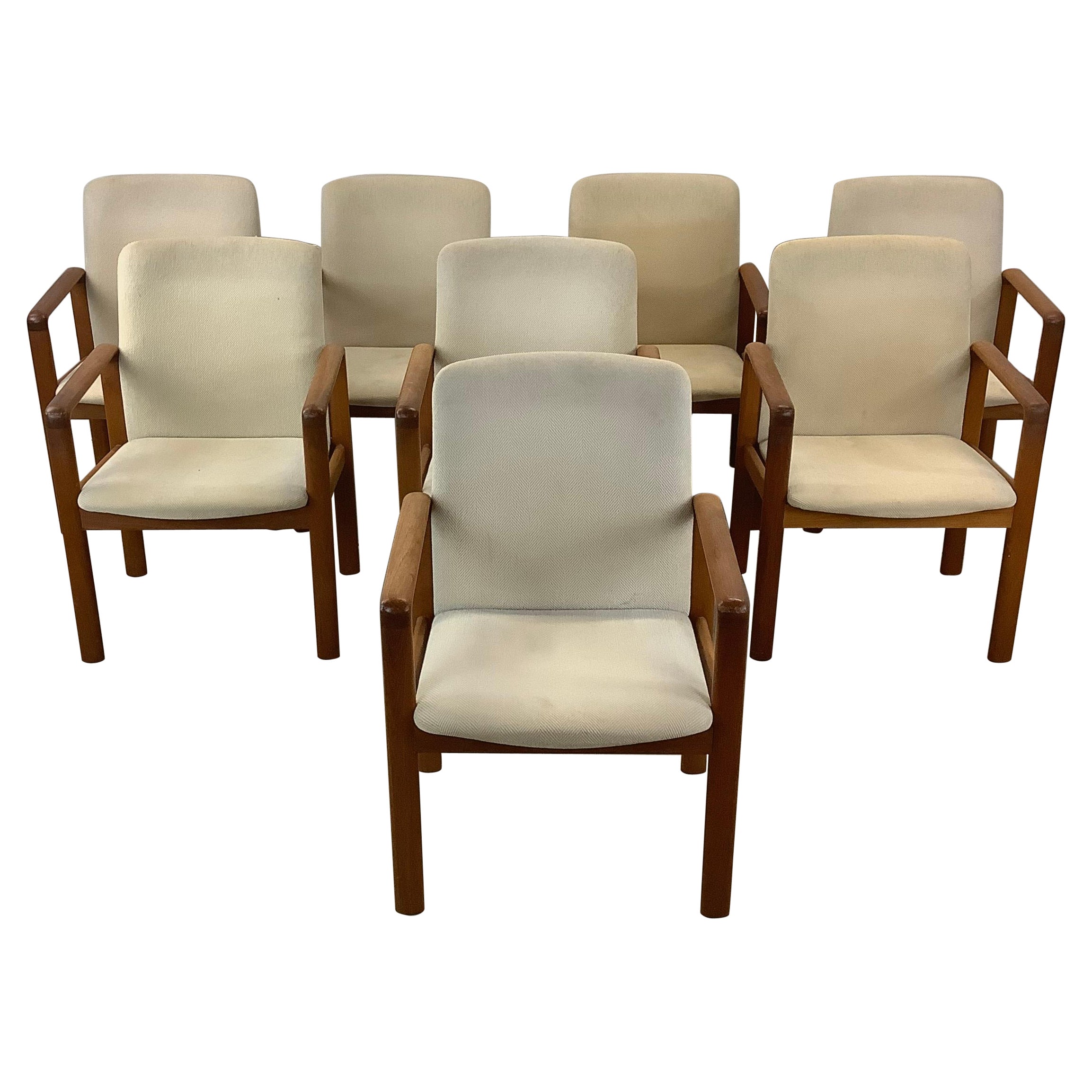 Skandinavisch-moderne Teakholzsessel von Jesper Furniture aus Jesper Furniture – 8er-Set im Angebot