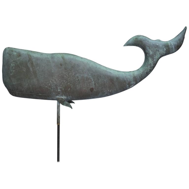 Vintage Copper Weathervane of Whale at 1stdibs