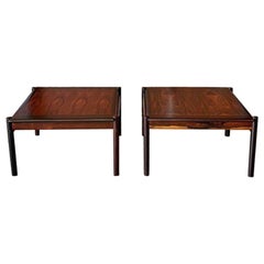 Vintage Pair of Brazillian Rosewood side tables by Sven Ivar Dysthe for Dokka Møbler