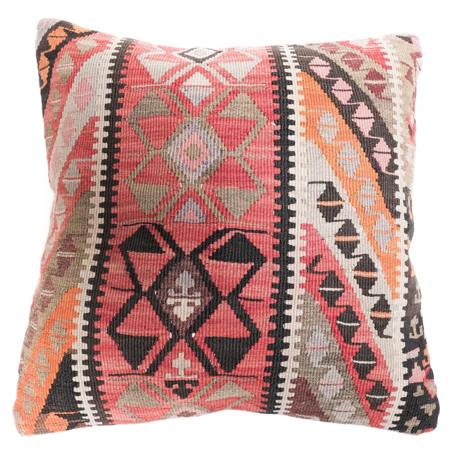 Vintage & Old Kilim Cushion Cover, Anatolian Yastik Turkish Modern Pillow 4468 For Sale