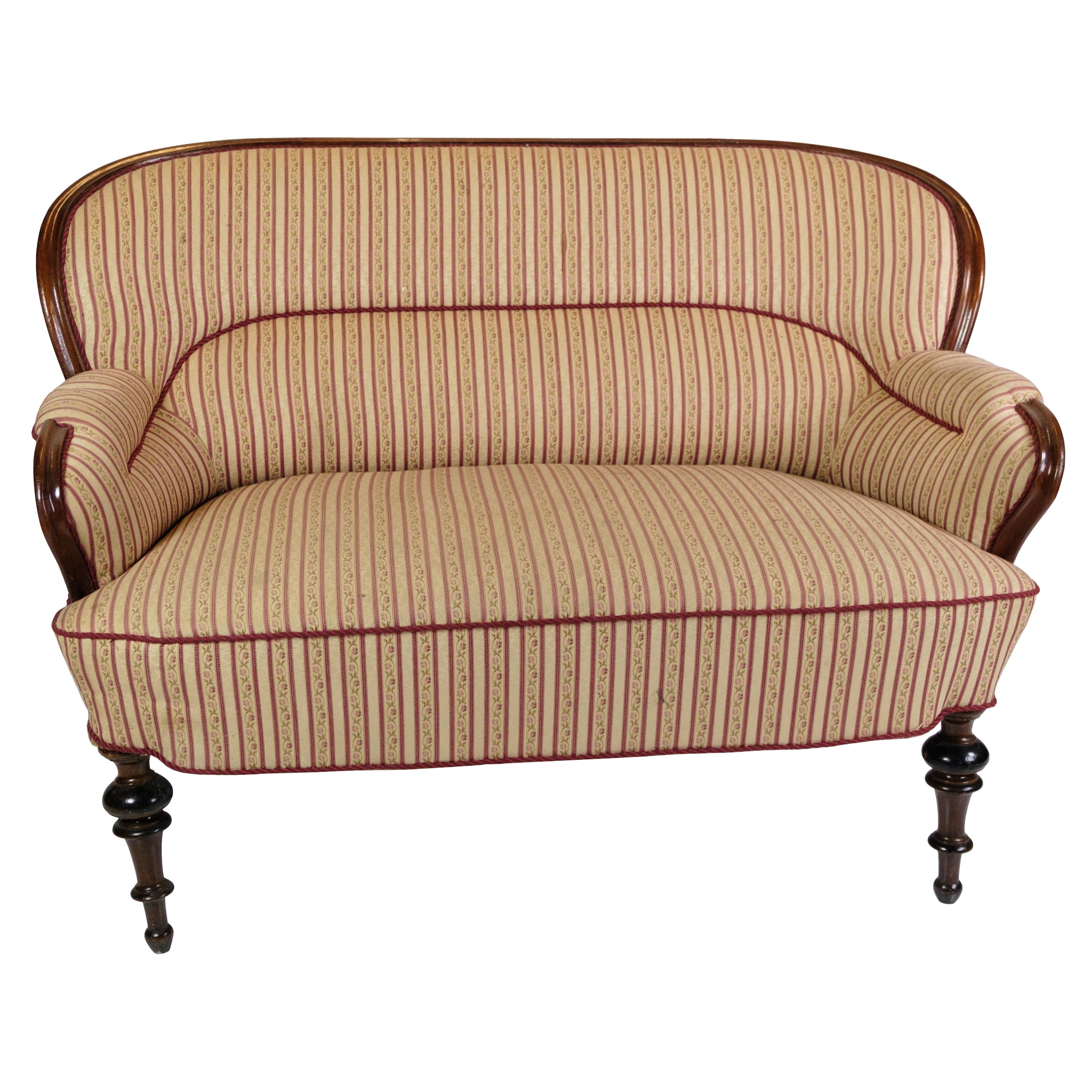 Antikes 2-teiliges Sofa aus Mahagoni aus Mahagoni aus dem Jahr 1890 im Angebot