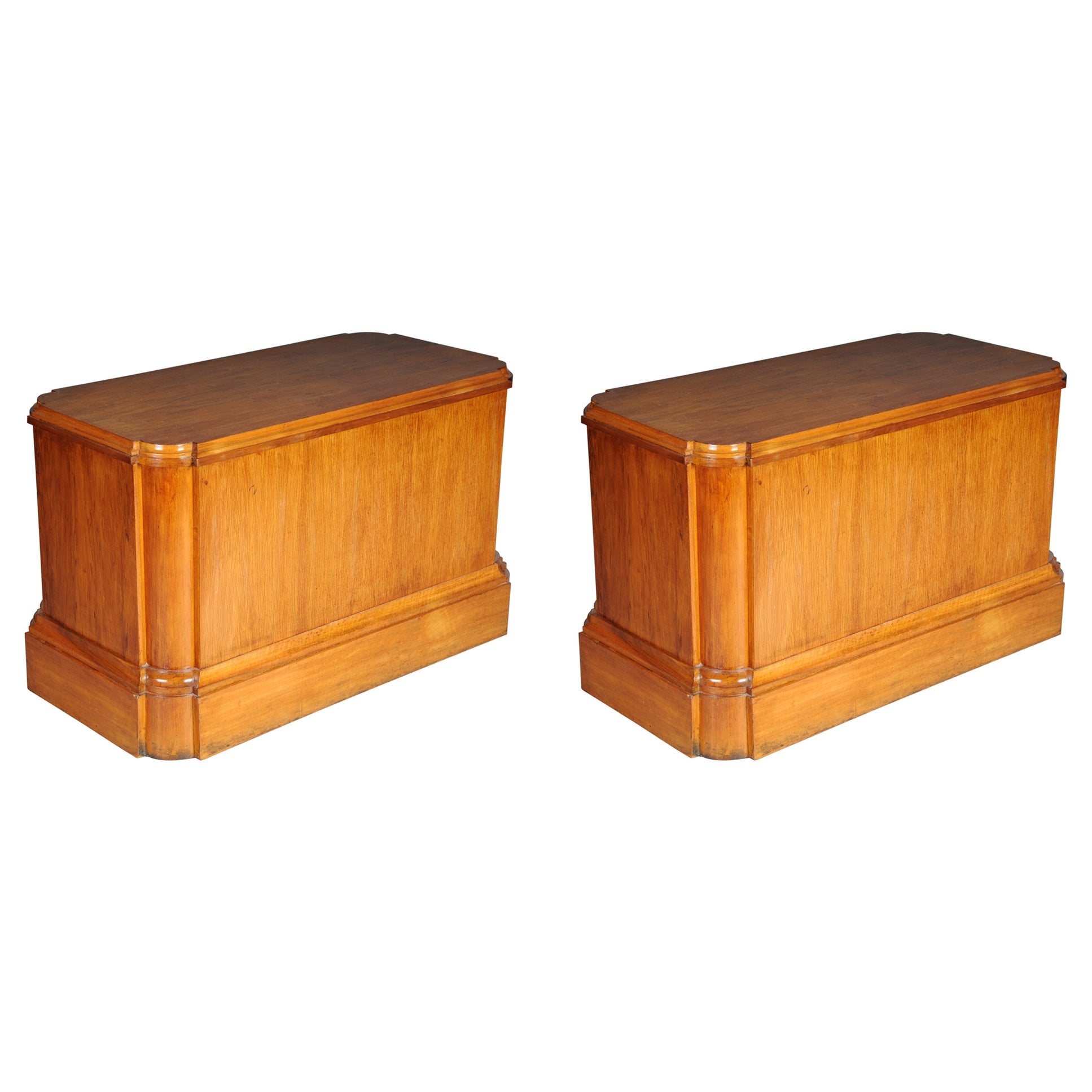 Pair (2) museum-quality wooden pedestals from the Dresden State Art Collection For Sale