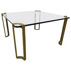 Square Bronze and Glass Coffee Table