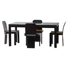 Retro Dining set: table + 4 chairs by Pierluigi Molinari for Pozzi Milano, 1960