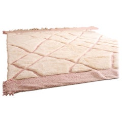 Moroccan Berber rug - Pink and white #1
