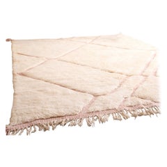 Moroccan Berber rug - Pink and White #2