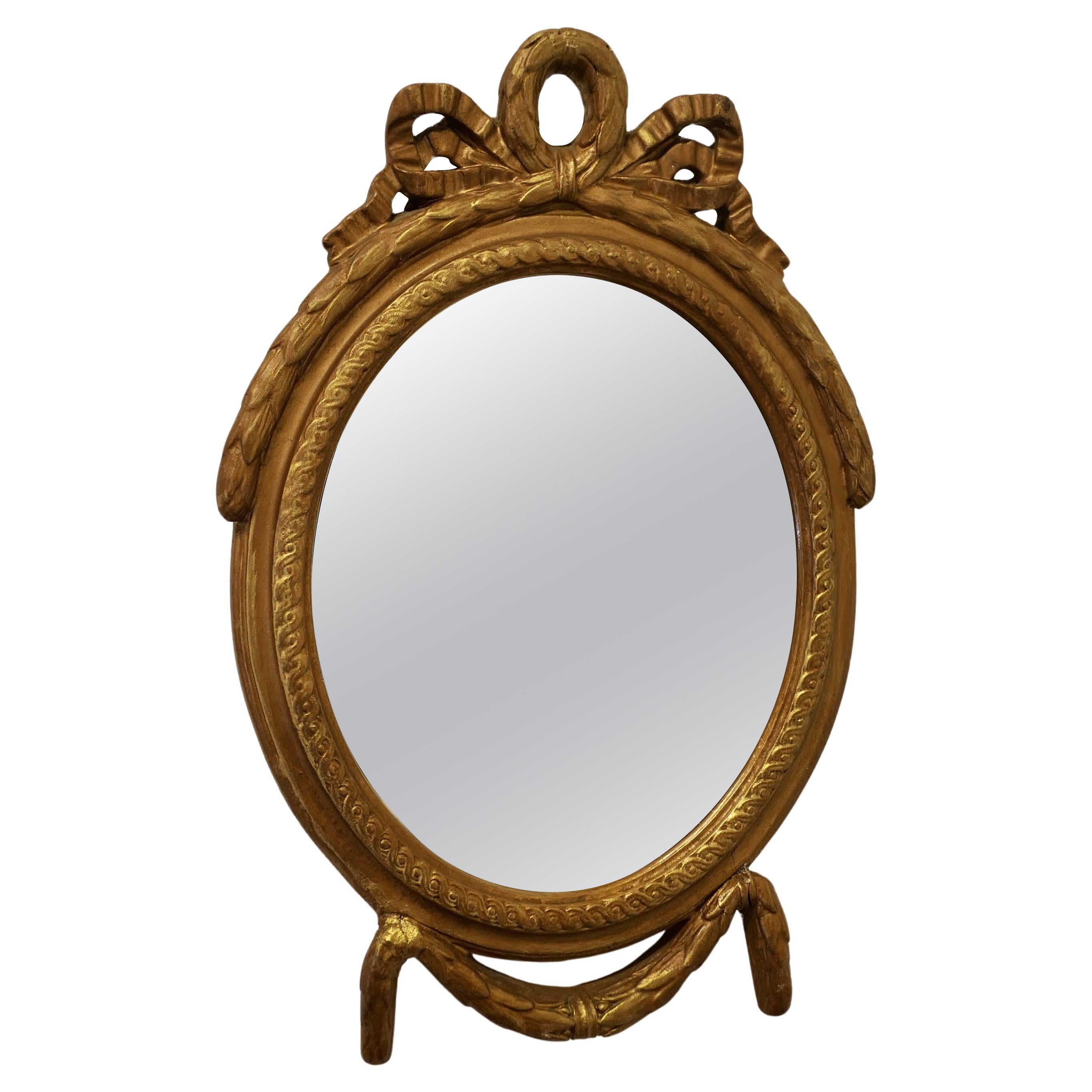 Espejo Oval Dorado Decorativo