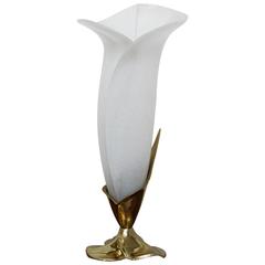 Large Rougier Brass and Acrylic Table Lamp
