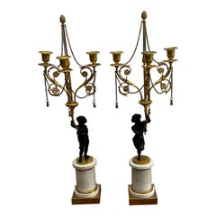 Antique 18th Century Candelabras, pair