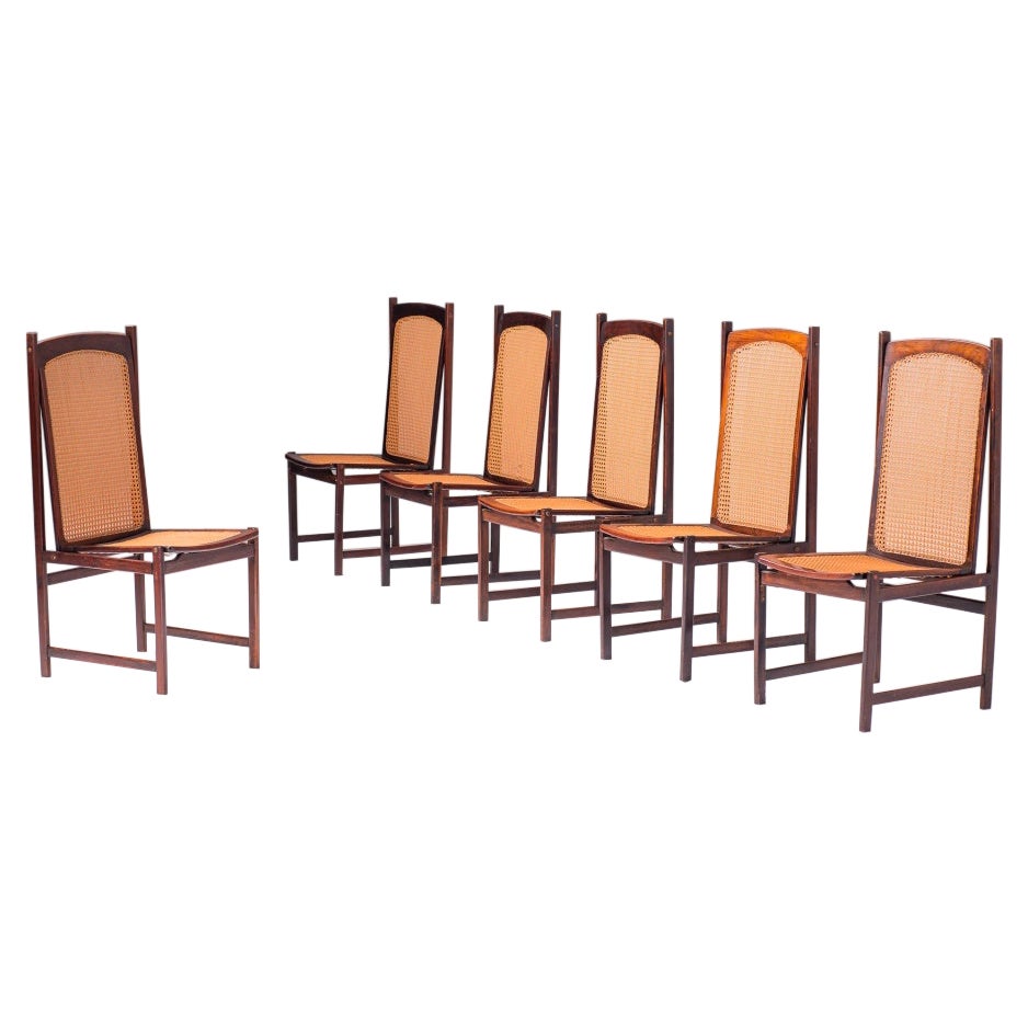The Moderns Modern Set of 6 dining chairs by Fatima Arquitetura, 1960s en vente