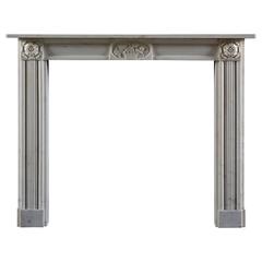 Early 19th Century Regency Statuary Marble Fireplace Mantel