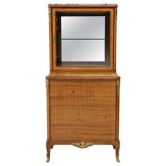 Used Maison Krieger French Louis XVI Matched Kingwood Glass Display Cabinet Vitrine