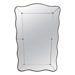 Fontana Arte Brass Shaped Wall Mirror, circa 1940