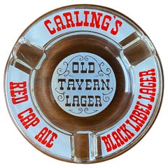 Carling's Old Tavern Lager-Aschenbecher aus Glas im Vintage-Stil, USA, 1960er Jahre 