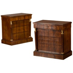 Elegant Pair of Neoclassical Chests of Drawers, Denmark, circa 1820