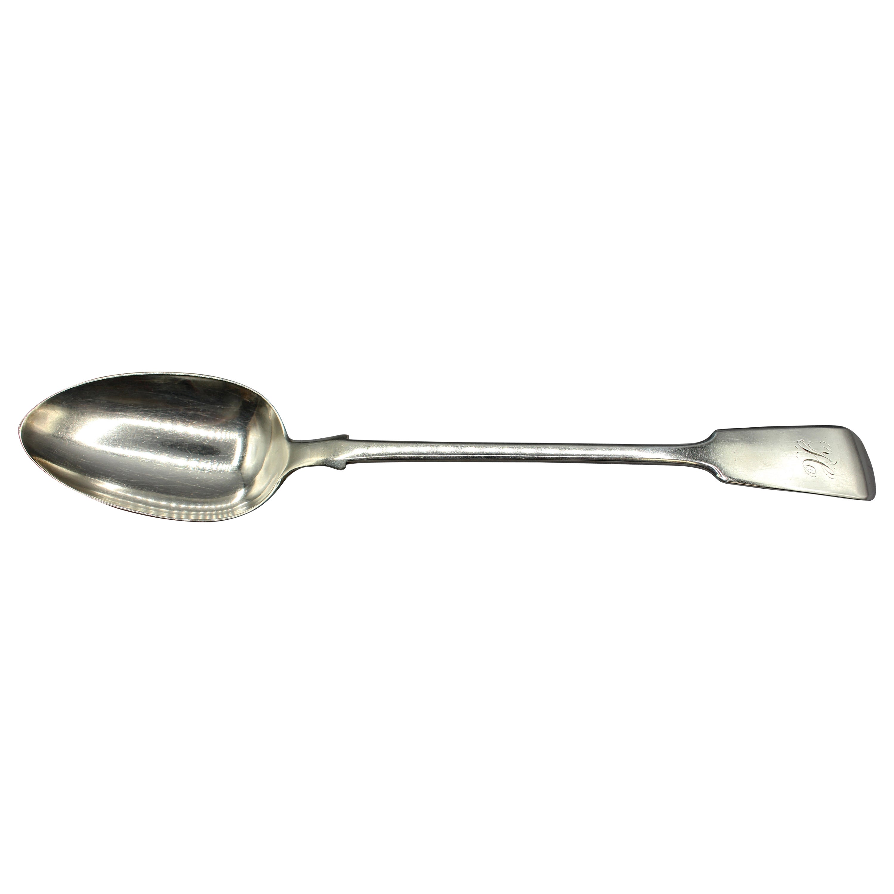 1841 English Sterling Silver Basting Spoon For Sale