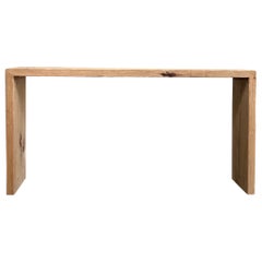 Table console vintage en bois de cyprès style cascade