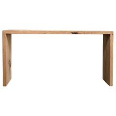 Tavolo consolle in stile cascata in legno di cipresso vintage