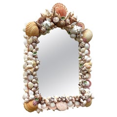 Vintage Coastal Hand Made Shell Mirror