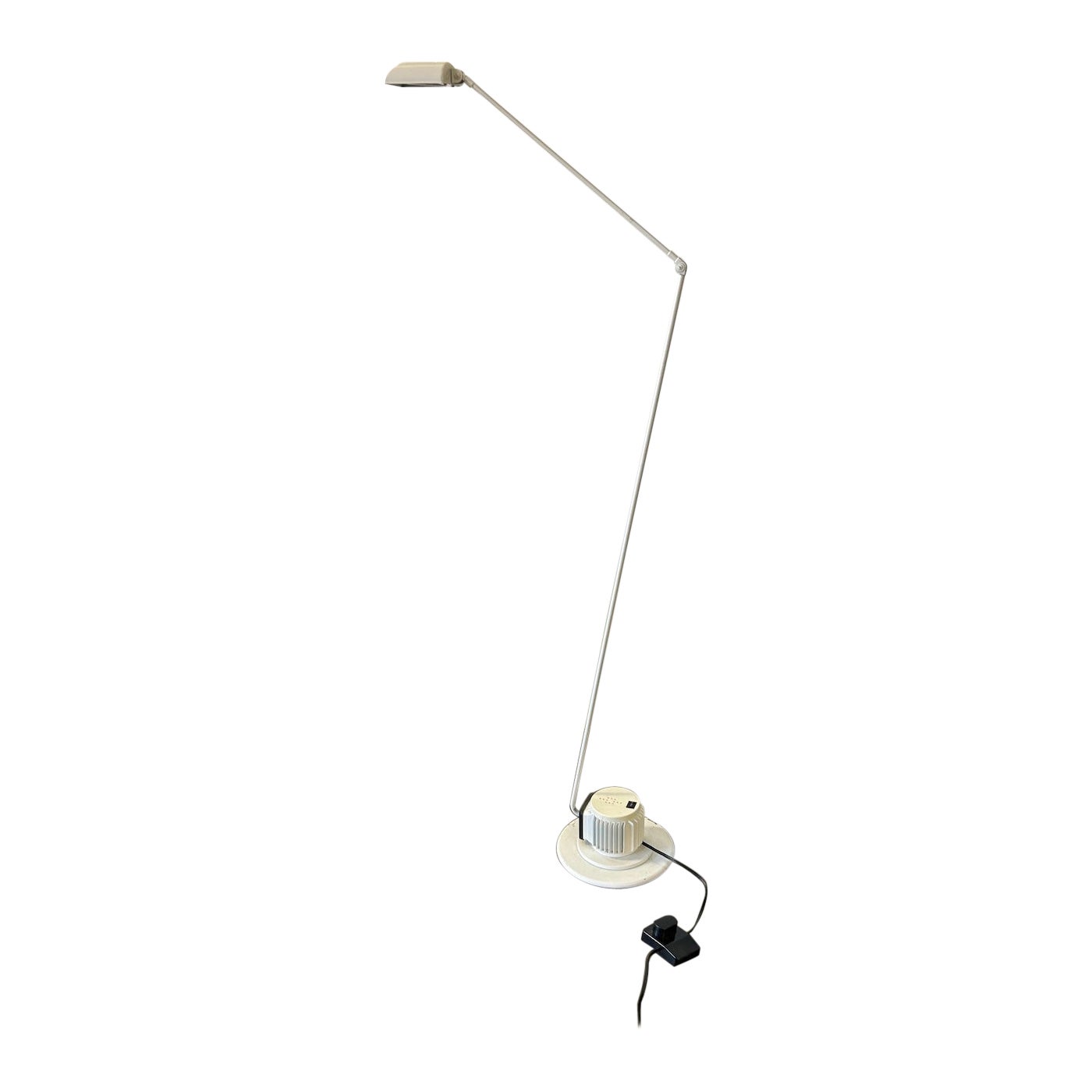 Mid century Post Modern Daphine White Floor Lamp by Lumina For Sale