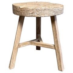 Used elm wood side table