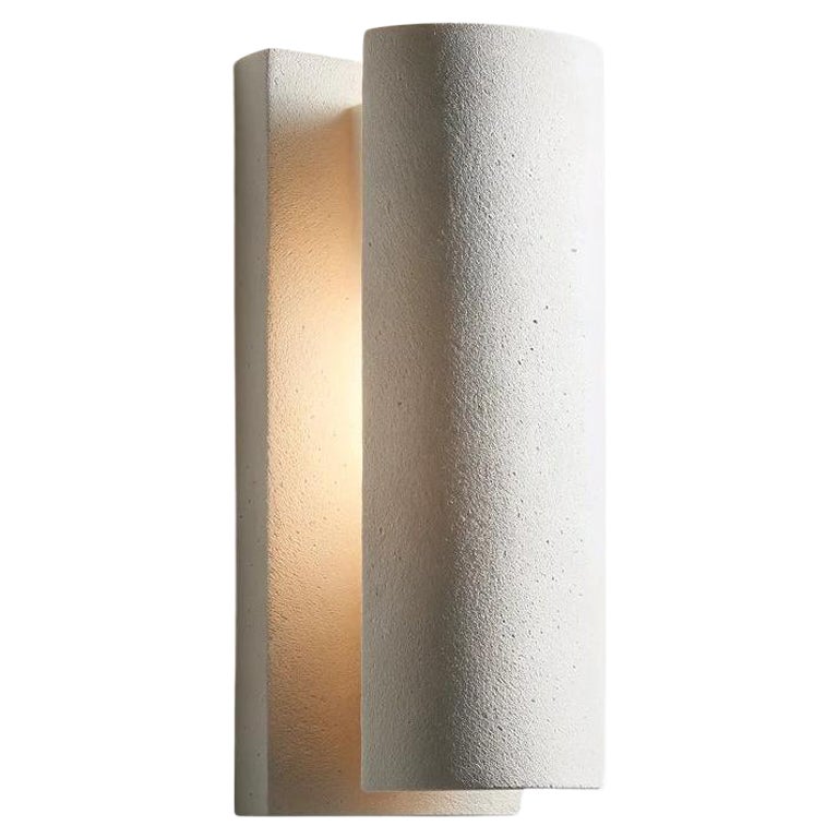 Minimalist Plaster Cylinder Wall Sconce