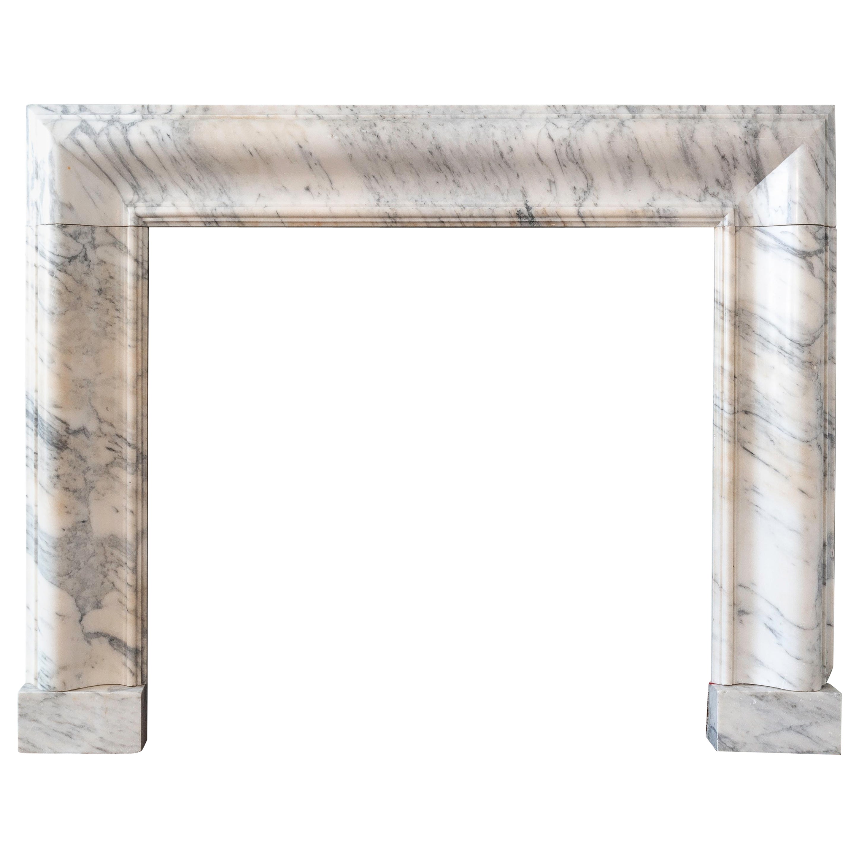 Nineteenth Century Carrara Marble Bolection Surround For Sale