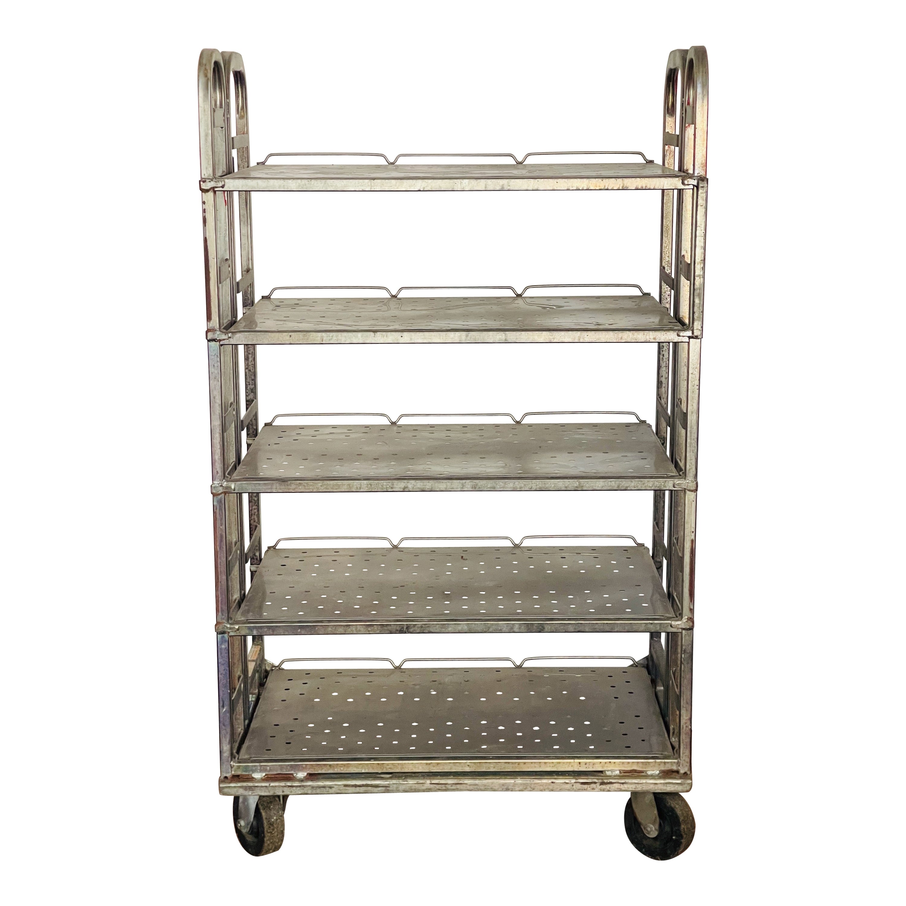 20th Century Industrial Design Steel Shelving For Sale