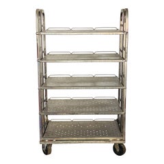 Retro 20th Century Industrial Design Steel Shelving