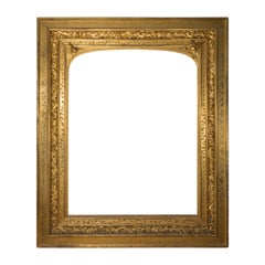 Antique Very Large Renaissance Revival Gilded French Frame 19th Century, Circa 1835