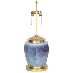 Stiffel Violet Glazed Ceramic Lamp
