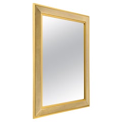 1970 Maison Roche gilded and silvered brass mirror