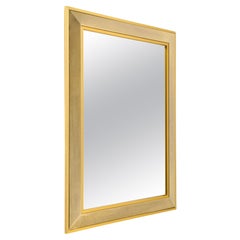 1970 Maison Roche gilded and silvered brass mirror 