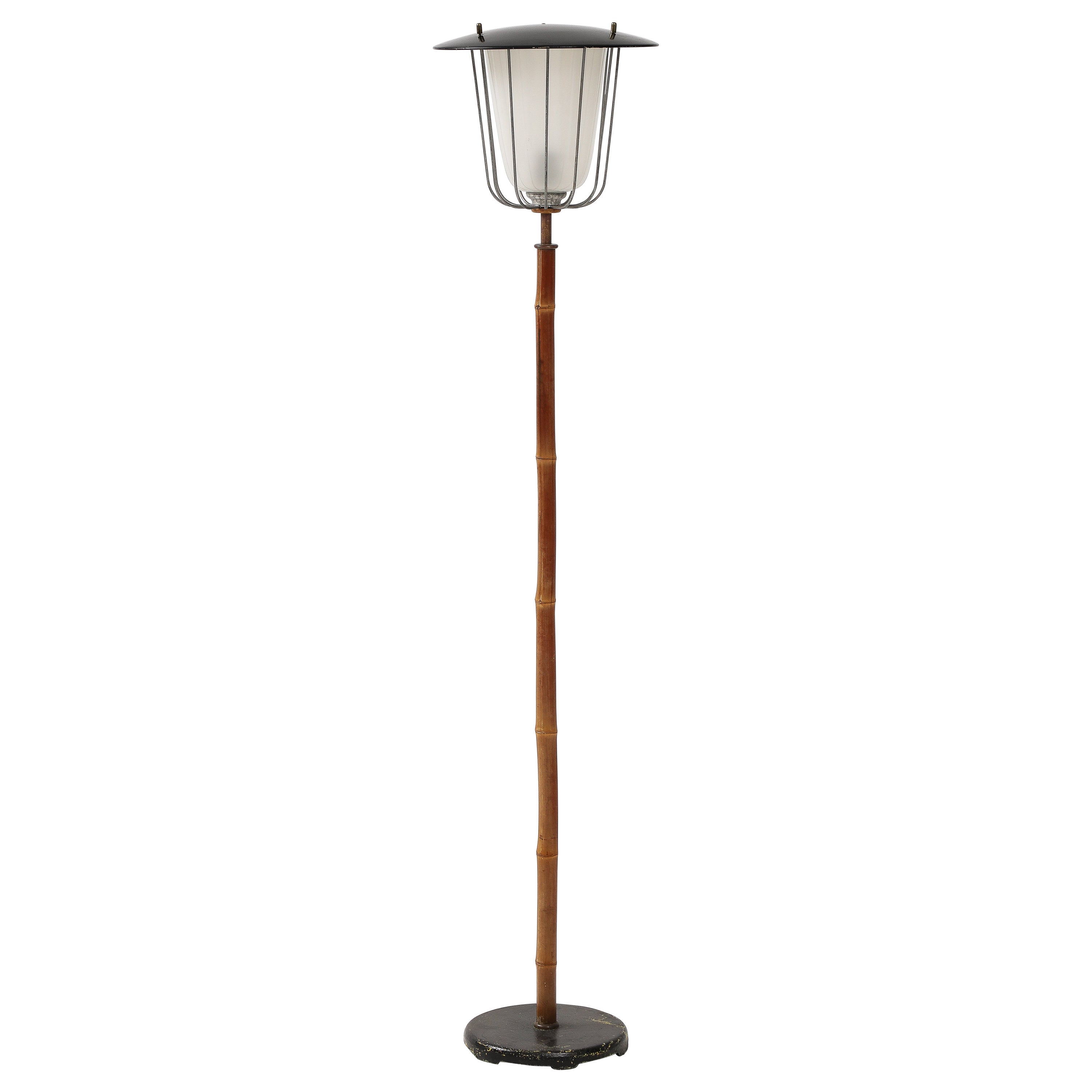 Seltenste Kalmar Bambus Stehlampe n°2081 - Österreich 1960er Jahre im Angebot