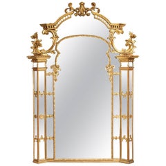 Antique Fine Large French Carved Gilt Mirror