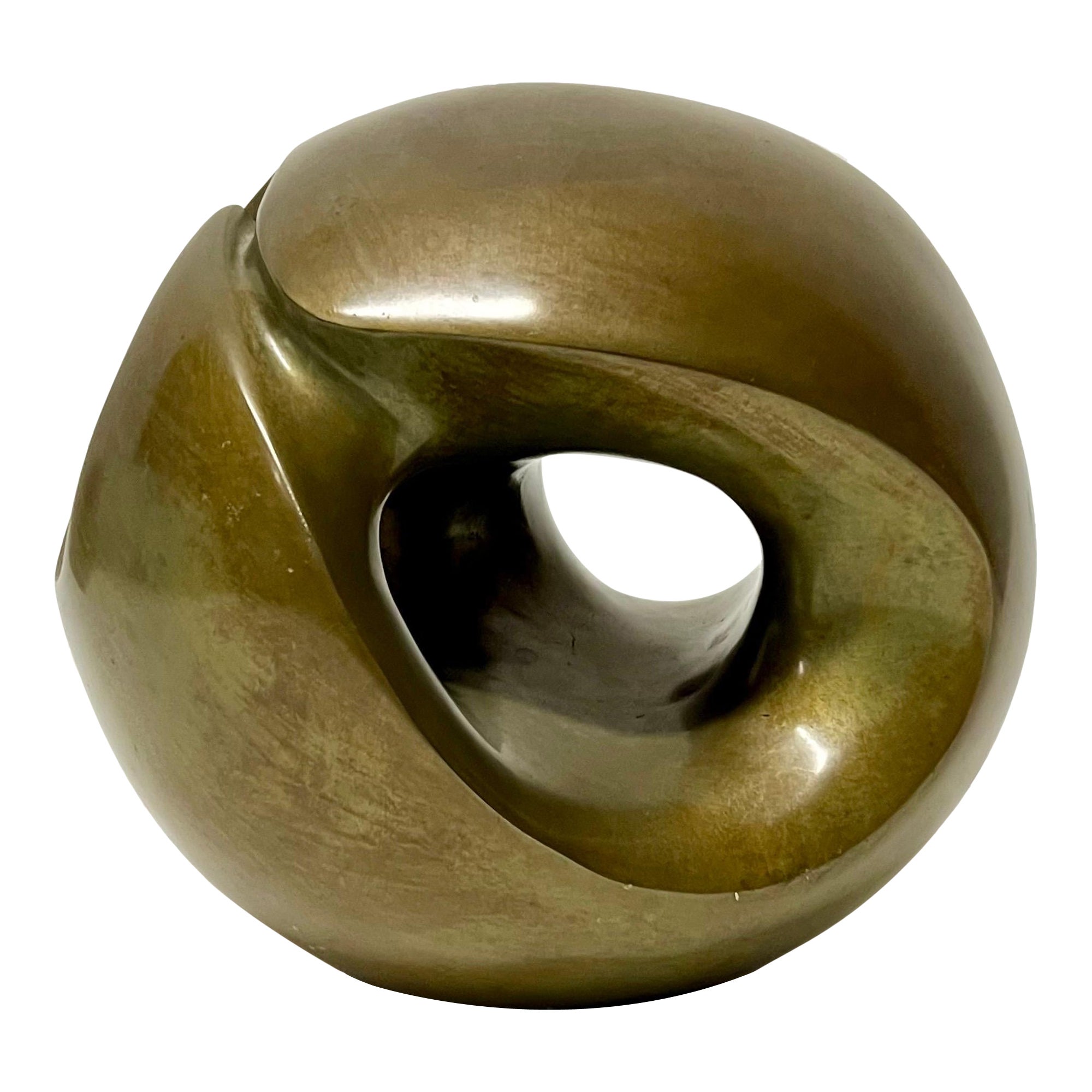 Vintage Modern Abstract Bronze Sculpture c1960s