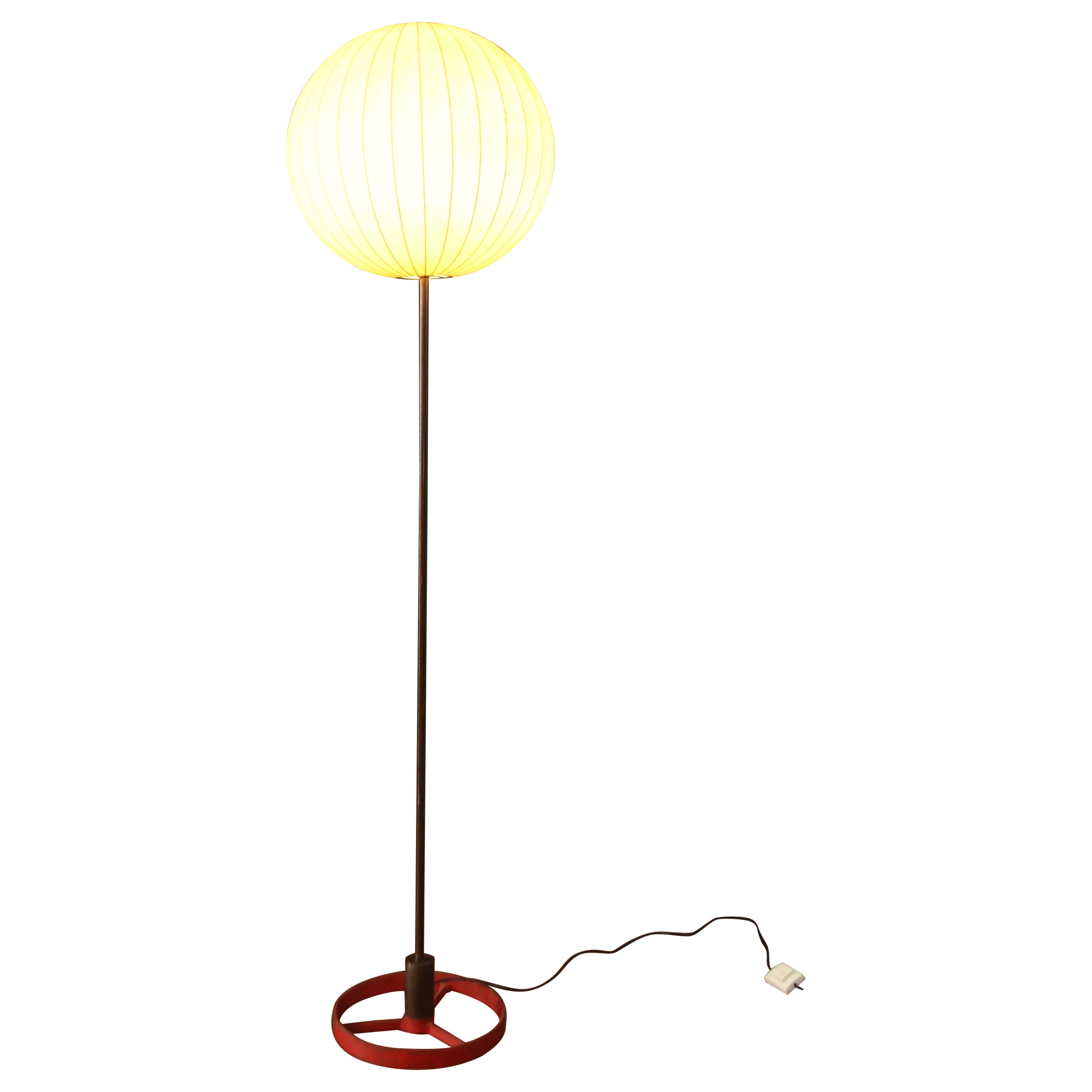 Midcentury  Cocoon Floor Lamp italy 1960s For Sale