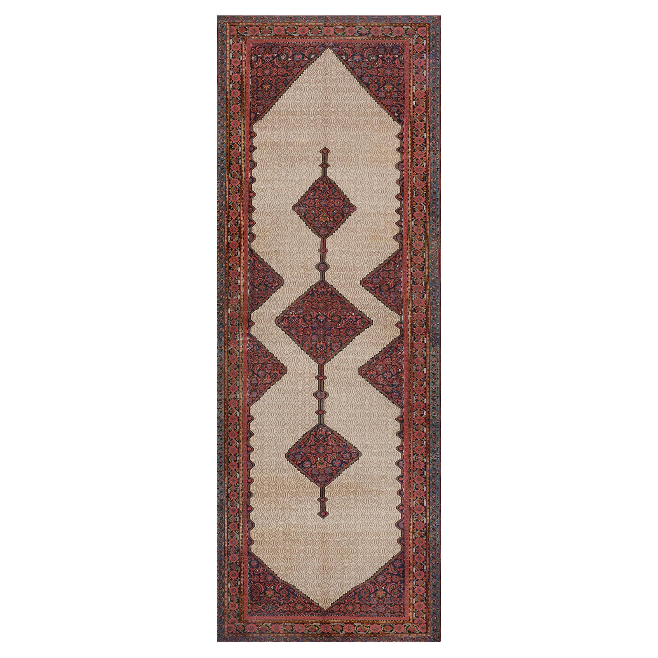 Traditional Antique Circa-1900 Wool Persian Serab Runner 7'9"x19'6" For Sale