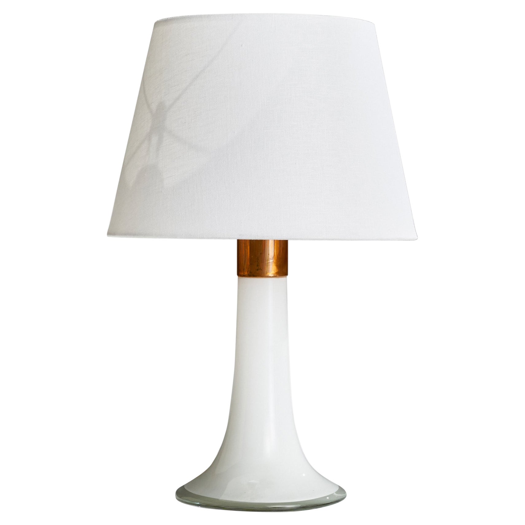 Lisa Johansson-Pape, Table Lamp, Glass, Copper, Finland, 1960s For Sale