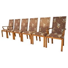 Retro Michael Taylor for Baker Furniture Far East Parsons Dining Chairs, Set of Six
