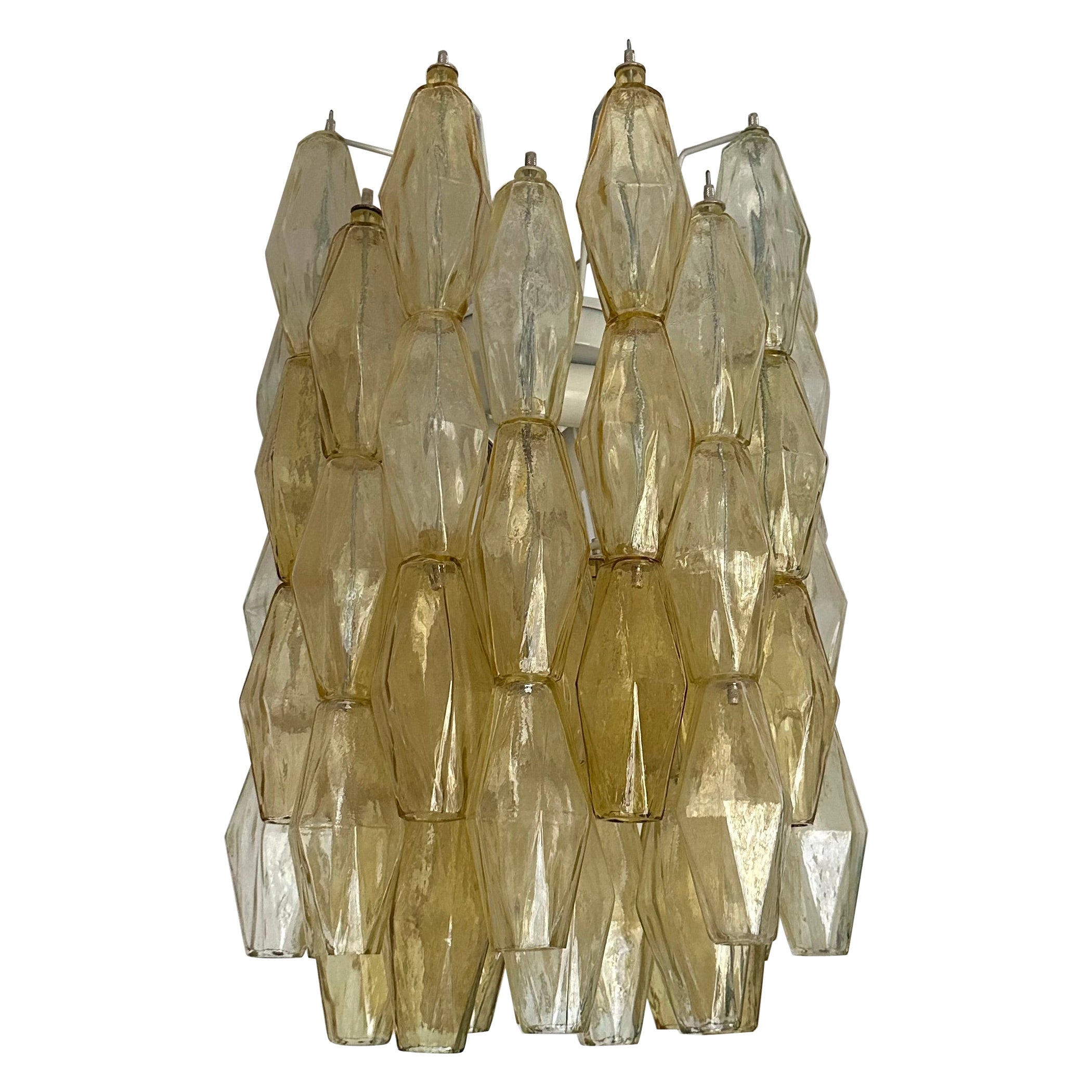 Pendant Lightning Murano Poliedri Glass, Italy For Sale