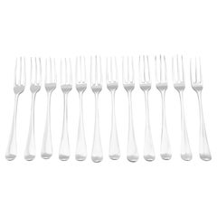Antique George III Sterling Silver Hanoverian Pattern Table Forks (1767)