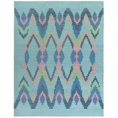 Moderner schwedisch inspirierter Flachgewebe-Teppich von Doris Leslie Blau