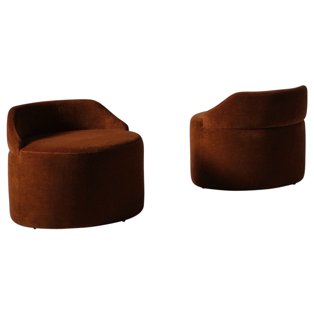 Luigi Caccia Dominioni low back stools, Italy 1960s For Sale